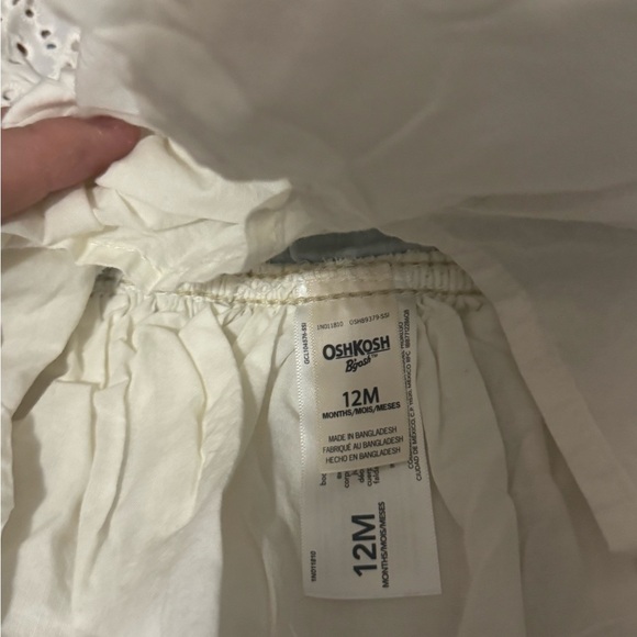 OshKosh B'gosh Blue and White Overalls with Skirt - Picture 2 of 6